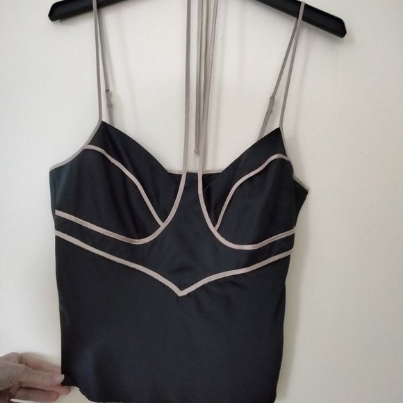 Neiman Marcus brand Fray black silk camisole/halter top  WORN ONCE - Picture 2 of 14